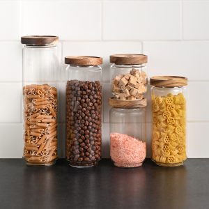 Glass cereal storage container